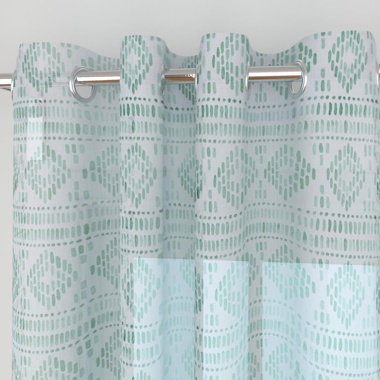 Lavish Set of 2 Printed Light Filtering Door Curtains