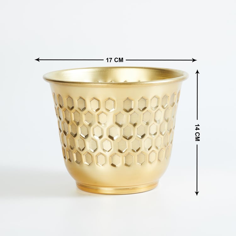 Cairo Aria Metal Embossed Planter