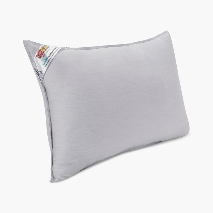 SPACES Bamboo Charcoal Anti-Stress Microfibre Fibre Filled Pillow - 45x68cm