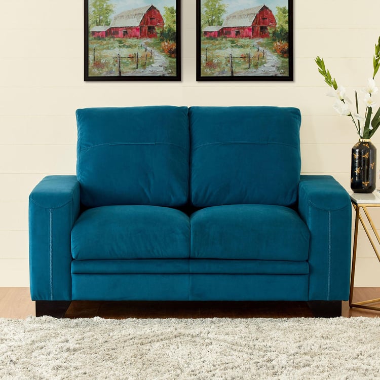 Quebec Velvet 2-Seater Sofa - Teal