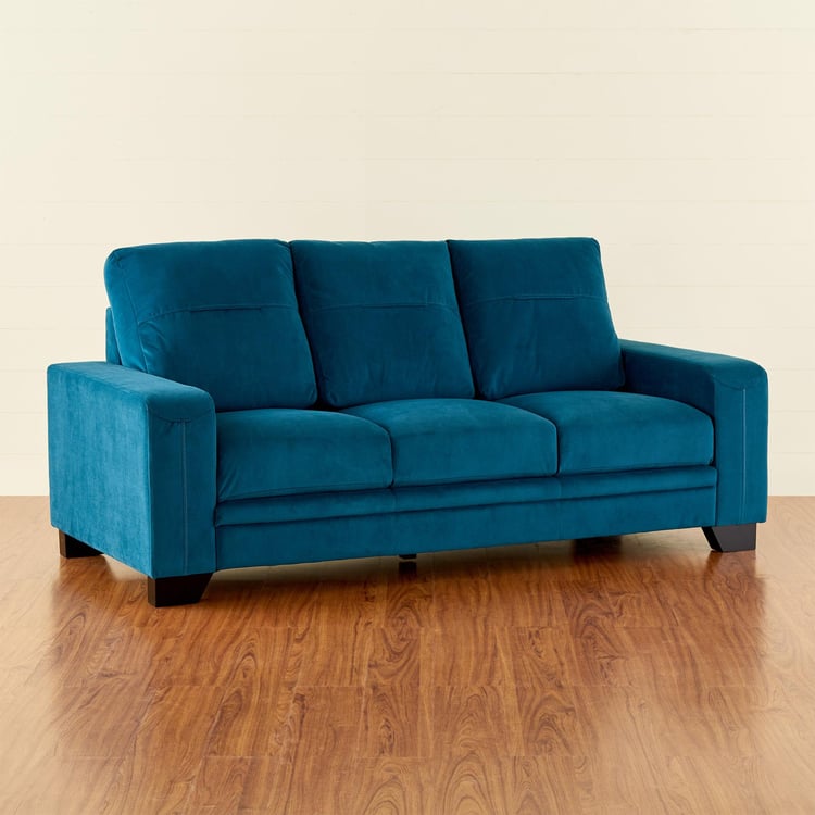 Quebec Velvet 3-Seater Sofa - Teal