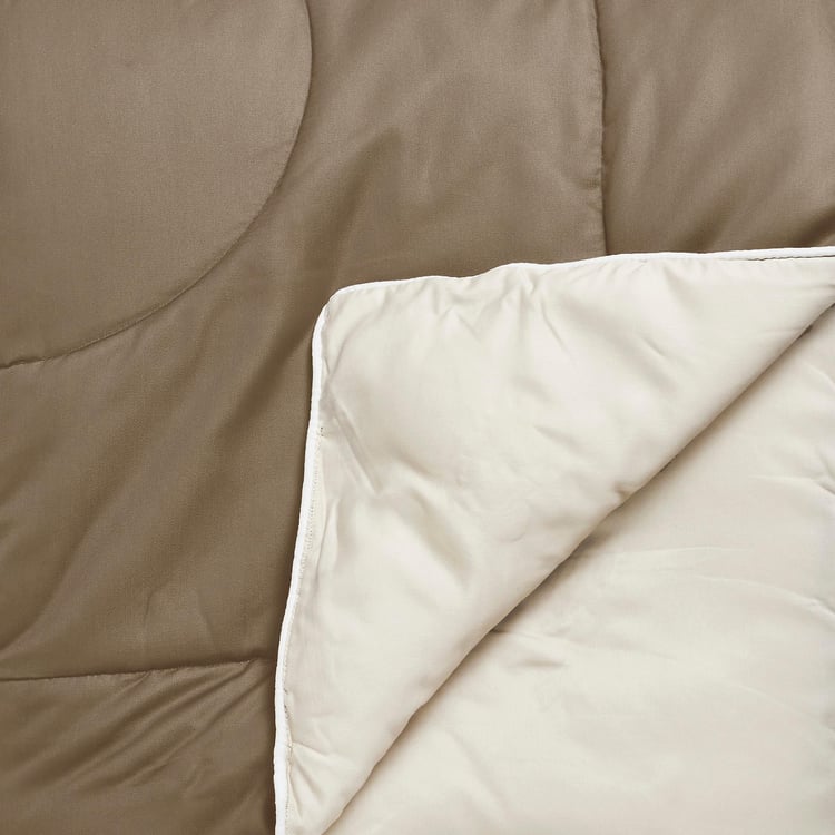 PORTICO Buttercup Brown Textured Queen Size Comforter - 220x240cm