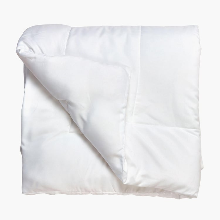 PORTICO Forever White Solid Cotton Single Comforter - 224x137cm