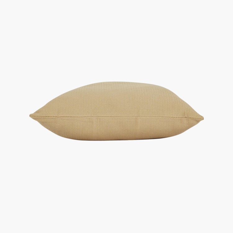 PORTICO Enchant Brown Cotton Solid Cushion Cover - 41x41cm