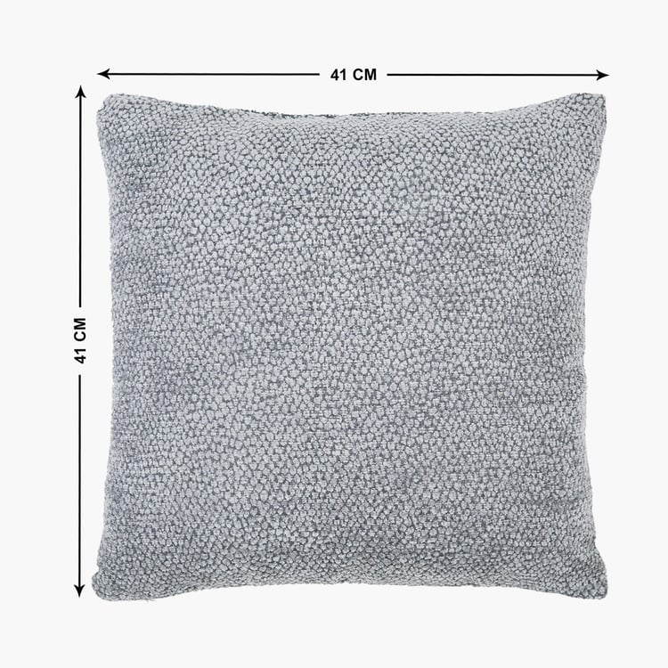 PORTICO Enchant Grey Solid Cotton Cushion Cover - 41x41cm