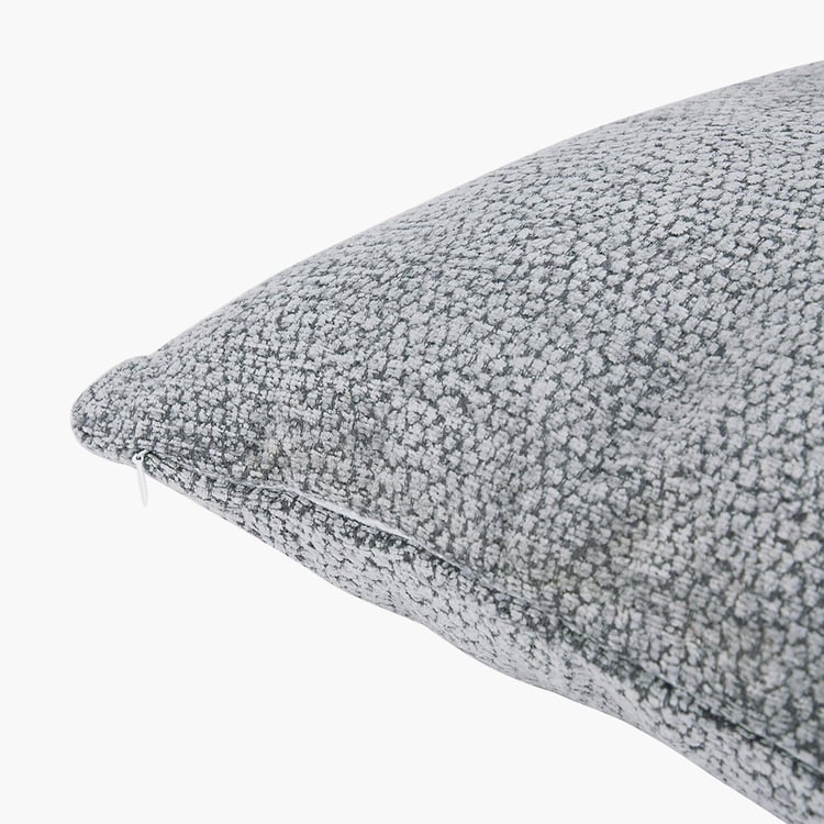 PORTICO Enchant Grey Solid Cotton Cushion Cover - 41x41cm