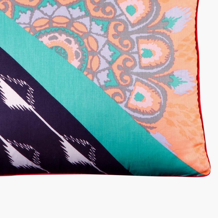 PORTICO Nishka Lulla Multicolour Printed Cotton Cushion Cover - 41x41cm - Set of 2