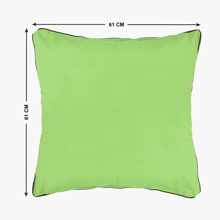 PORTICO Flow Happiness Is Green Pillow Shams - 61x61cm - 2Pcs