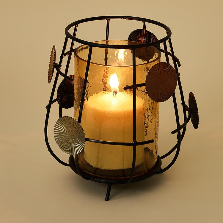 Leon Metal Hurricane Candle Holder