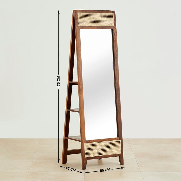 Cane Connection Mango Wood Dresser Mirror - Brown