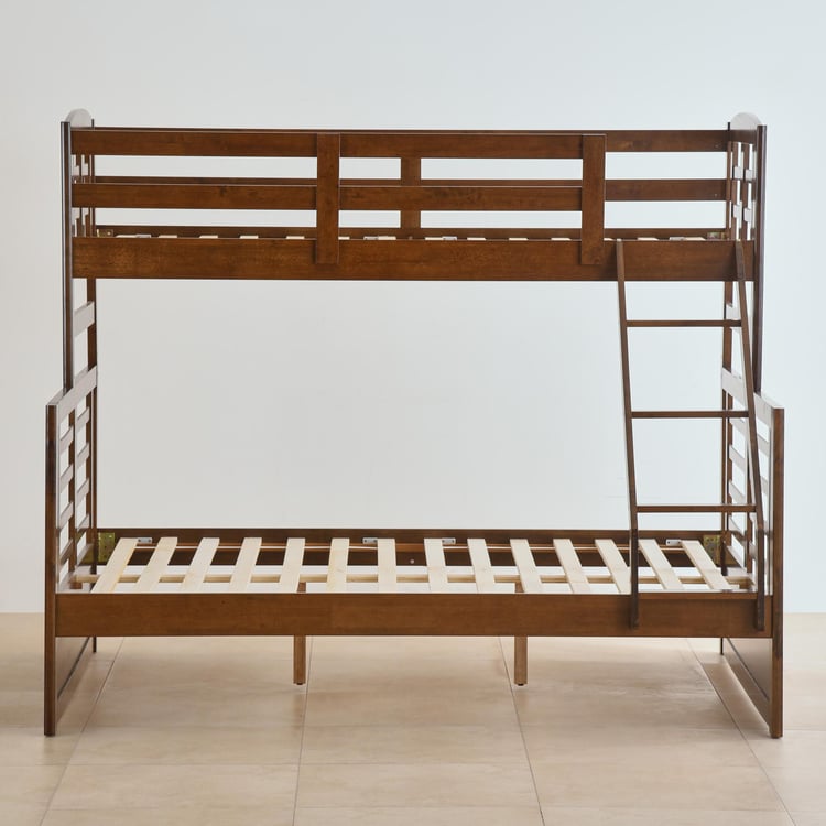 Helios Della Rubber Wood Bunk Bed - Brown