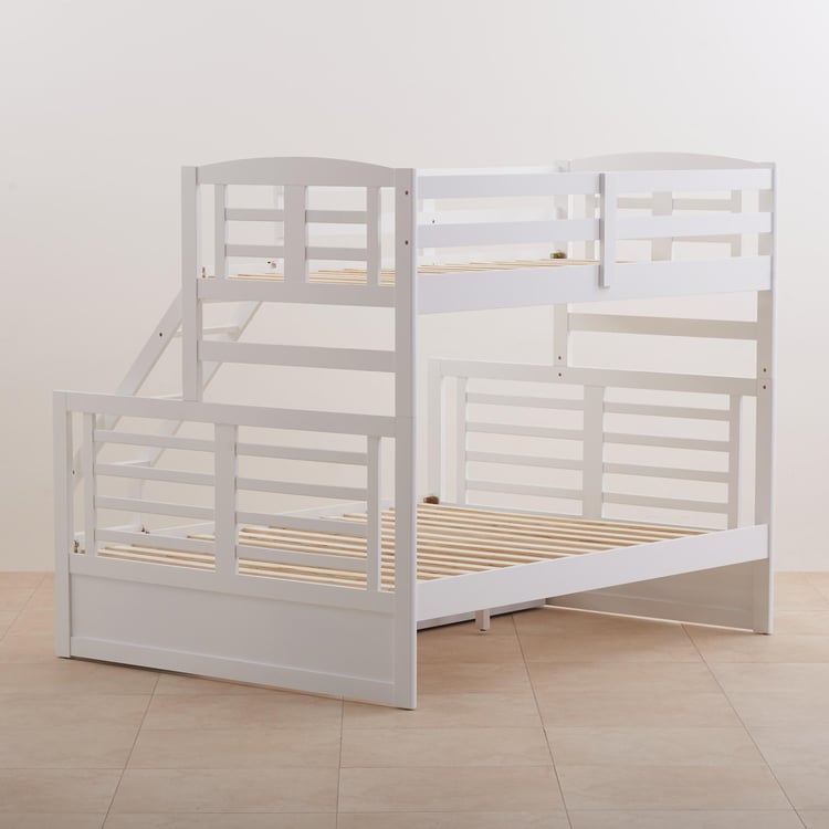 Helios Della Bunk Bed with Drawer Storage - White