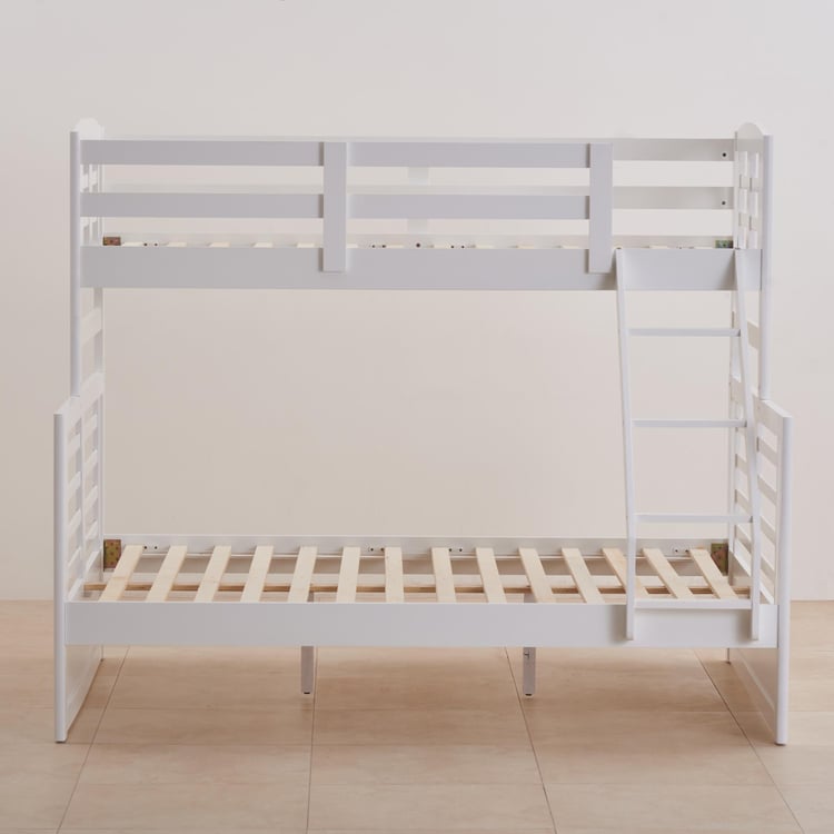 Helios Della Rubber Wood Bunk Bed - White