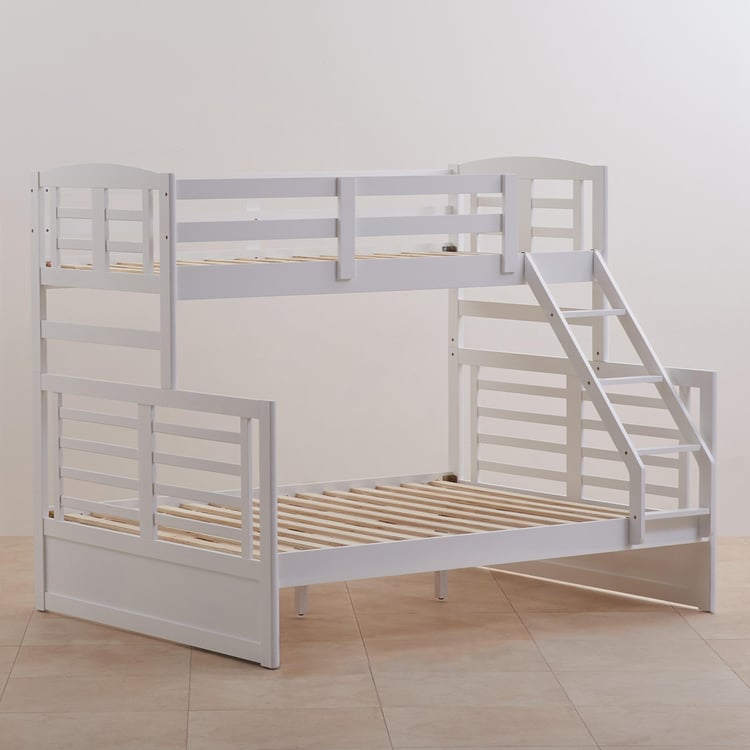 Helios Della Rubber Wood Bunk Bed - White