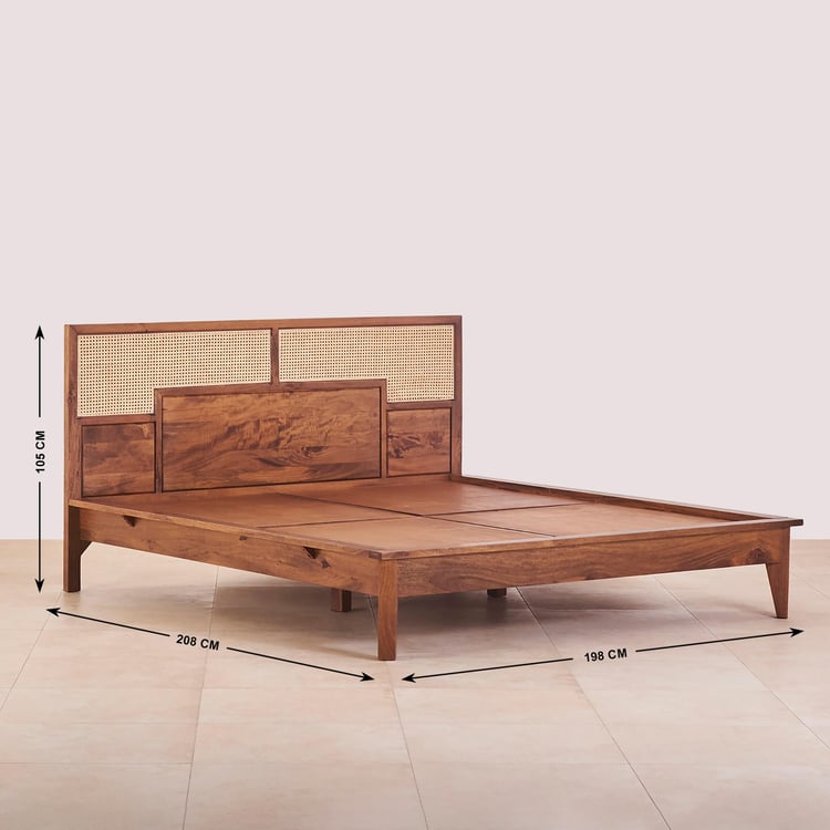 Cane Connection Acacia Wood King Bed - Brown