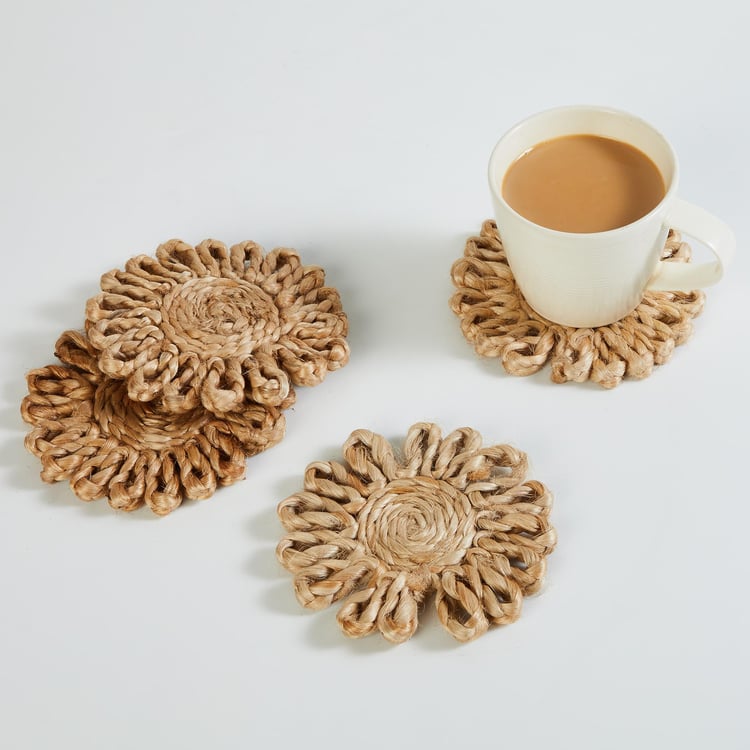 Arena Iris Set of 4 Jute Coasters