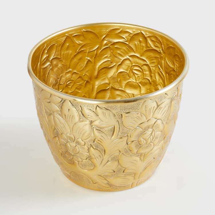 Corsica Eden Metal Embossed Planter