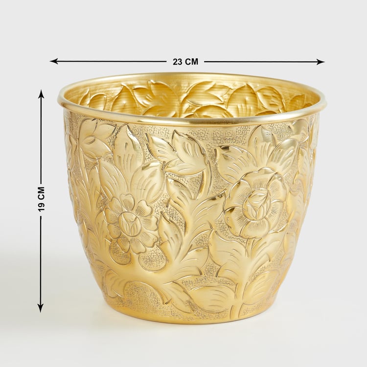 Corsica Eden Metal Embossed Planter