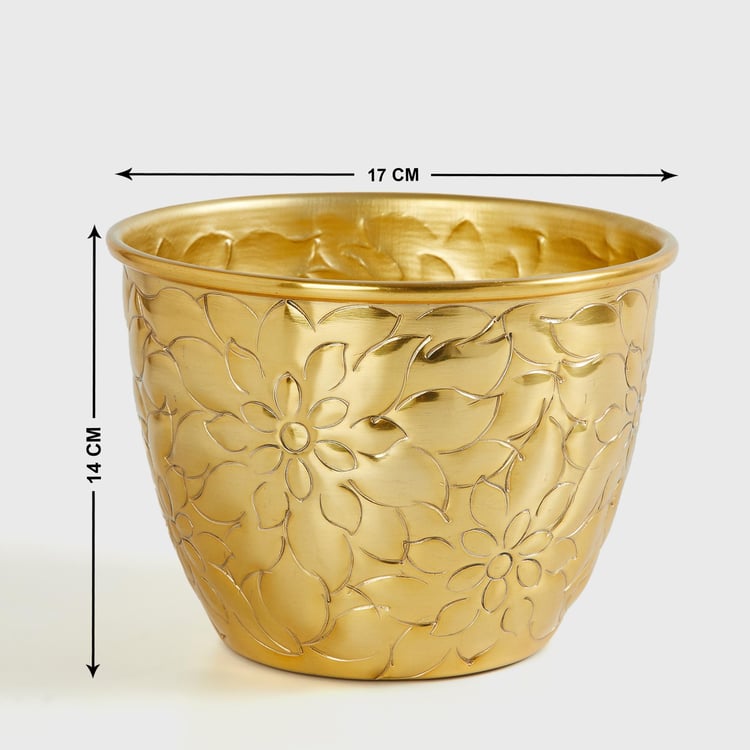 Corsica Eden Metal Embossed Planter