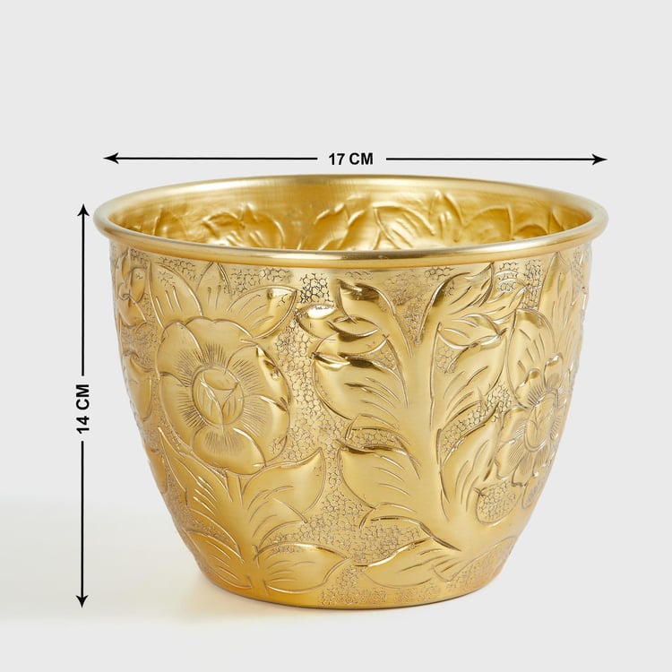 Corsica Eden Metal Embossed Planter