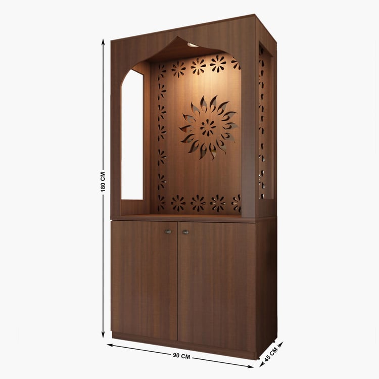 Helios Prayer Unit with Storage - Brown