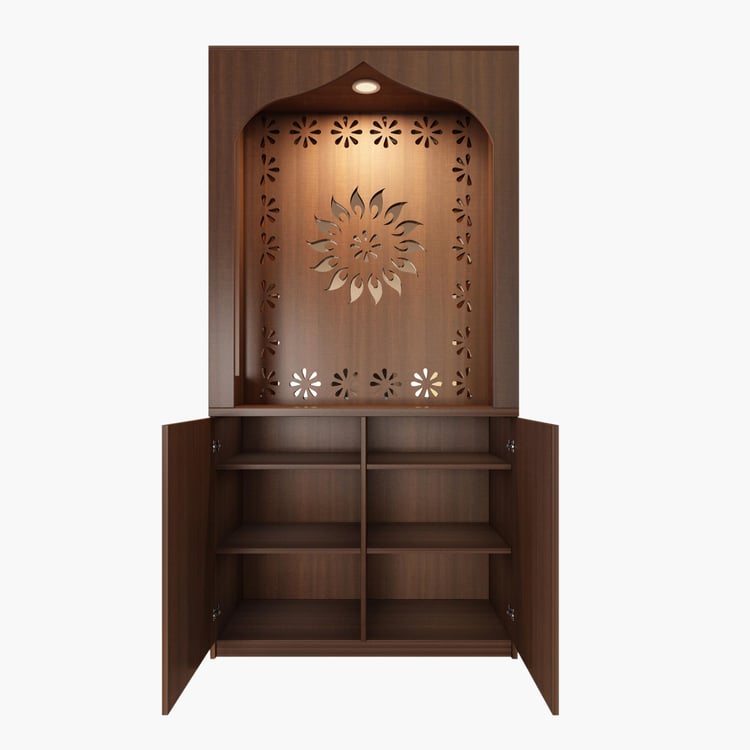 Helios Prayer Unit with Storage - Brown