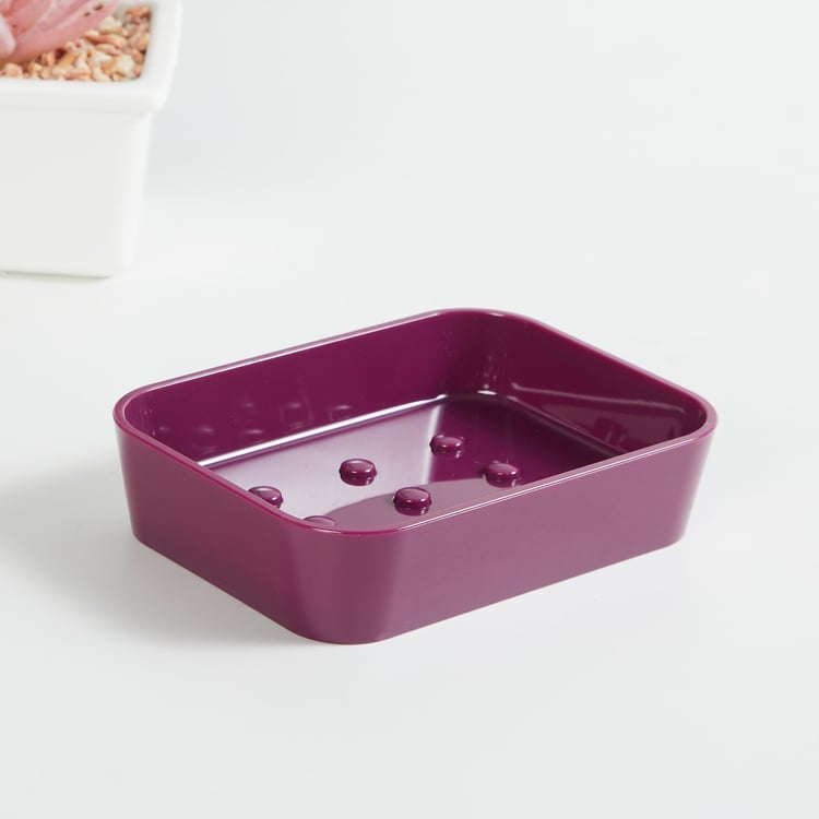 Colour Connect - Hilda Purple Solid Soap Dish