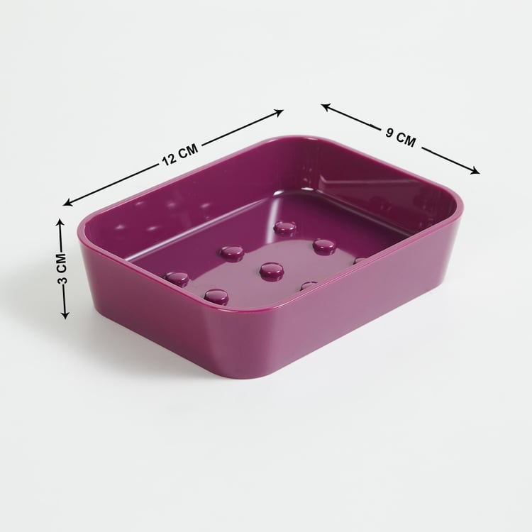 Colour Connect - Hilda Purple Solid Soap Dish