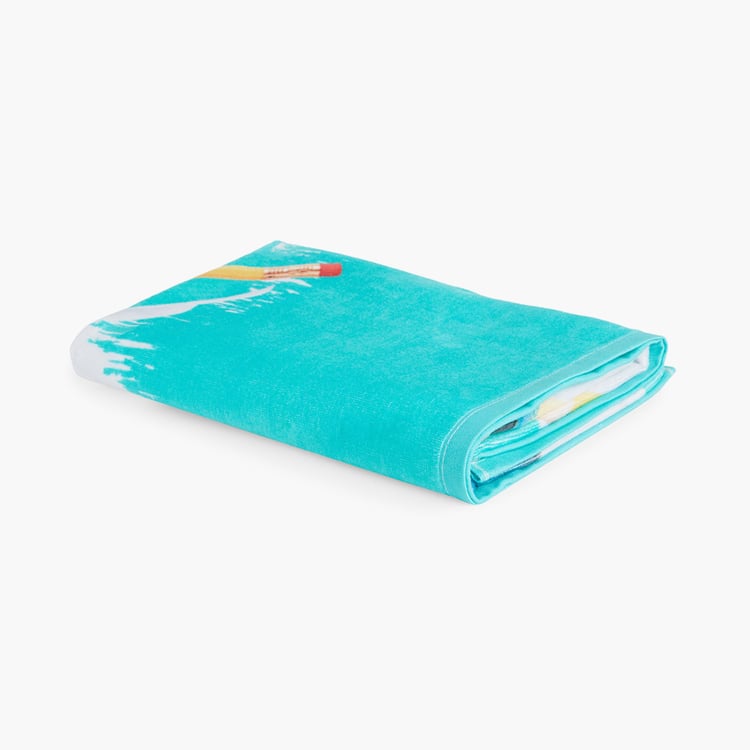 SPACES Kids Cotton Bath Towel, Green - 67x130cm