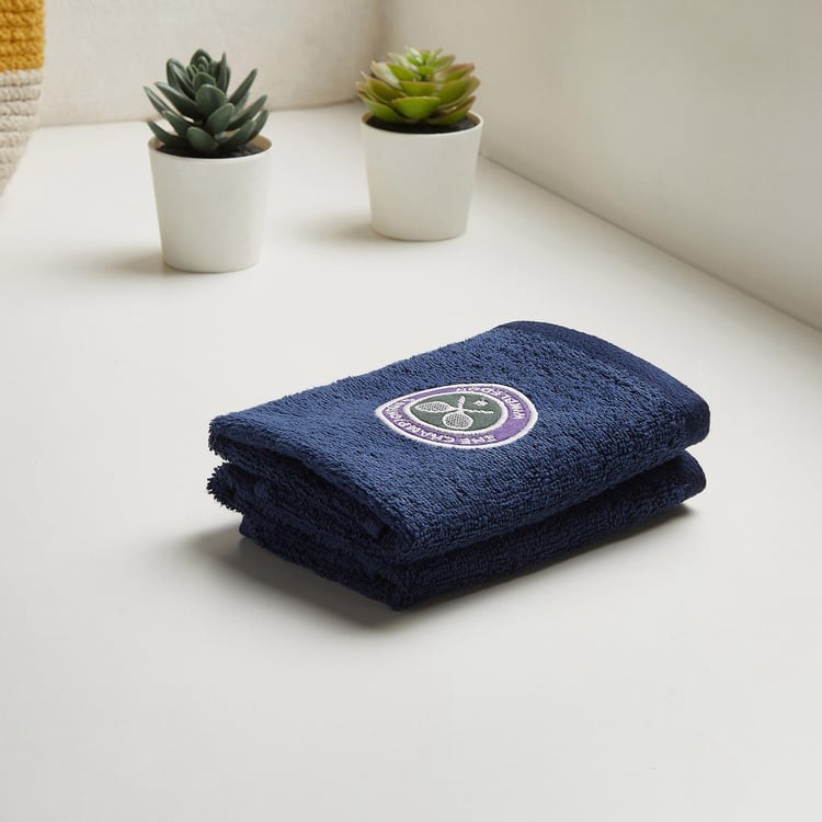 SPACES Wimbledon Set of 2 Cotton Face Towels - 30x30cm