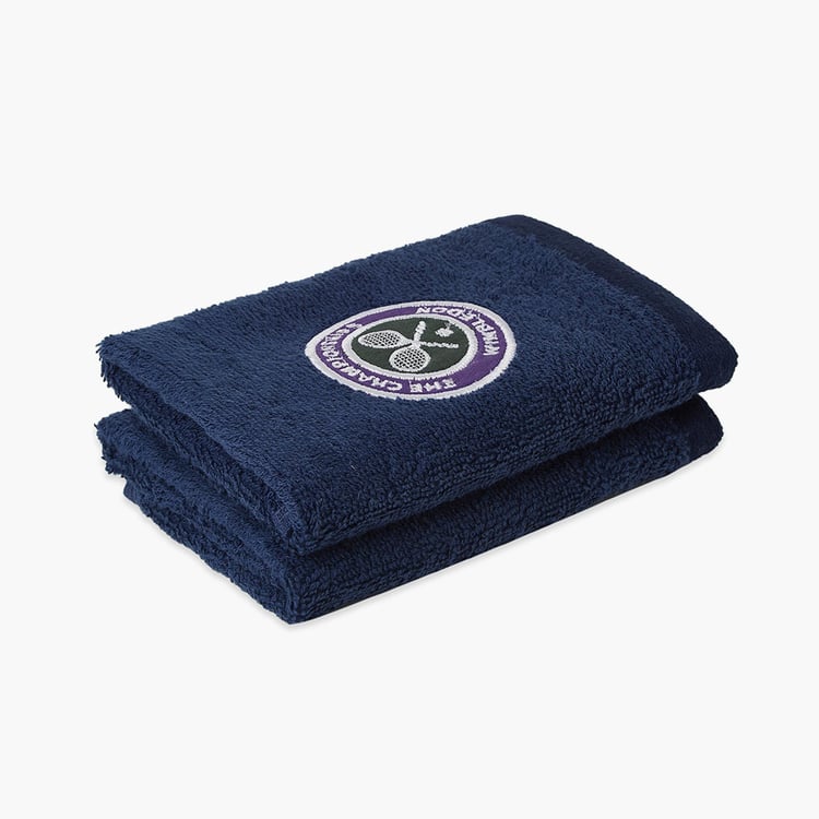 SPACES Wimbledon Set of 2 Cotton Face Towels - 30x30cm