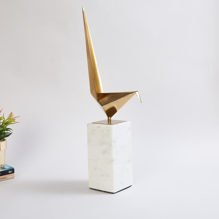 Eternity Berlin Metal Bird Figurine with Marble Base