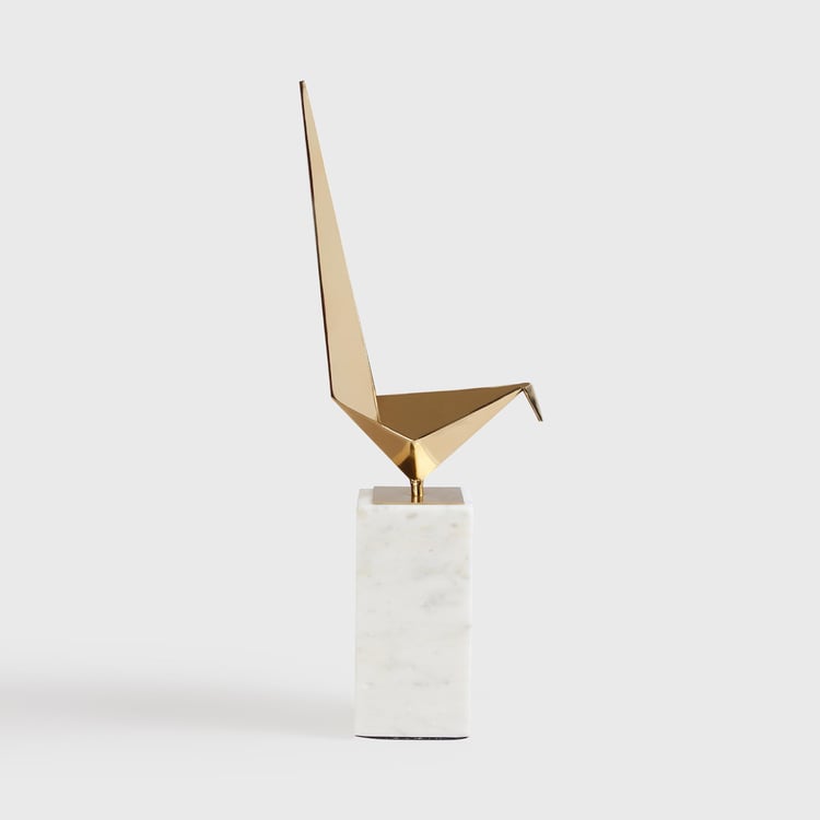 Eternity Berlin Metal Bird Figurine with Marble Base