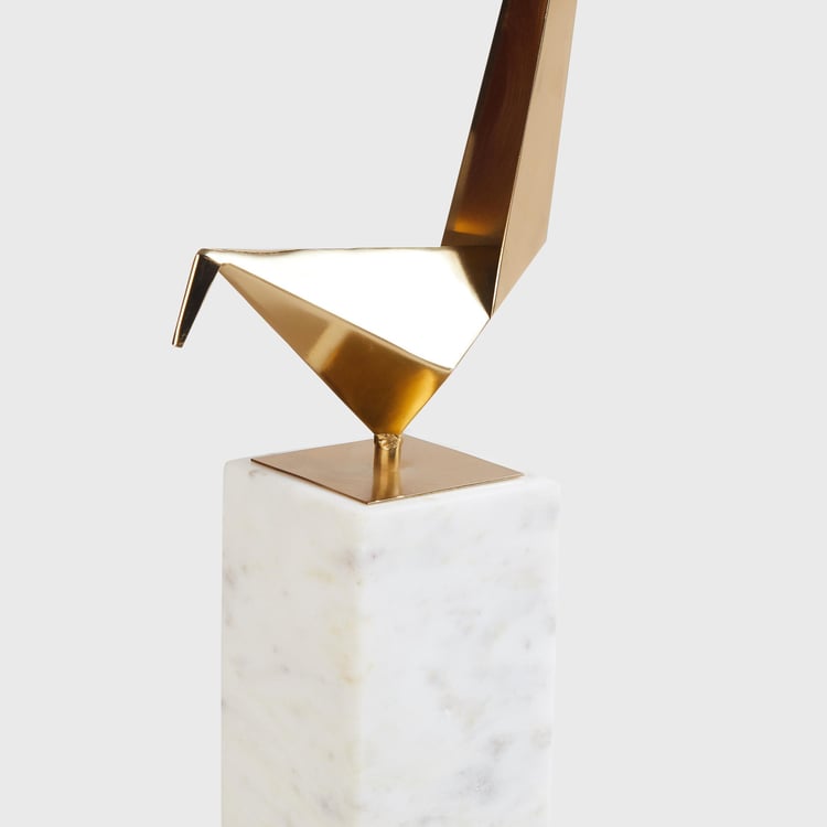 Eternity Berlin Metal Bird Figurine with Marble Base