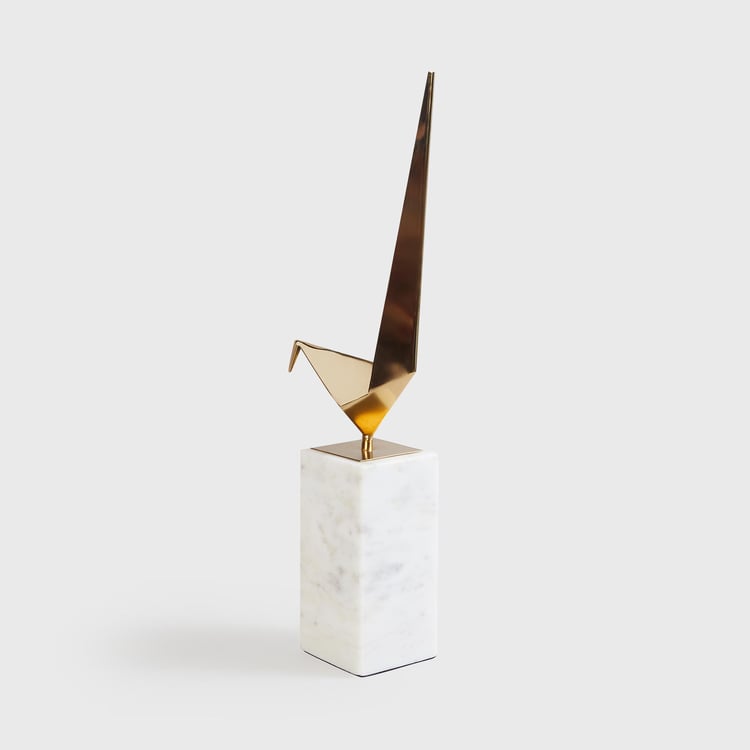 Eternity Berlin Metal Bird Figurine with Marble Base