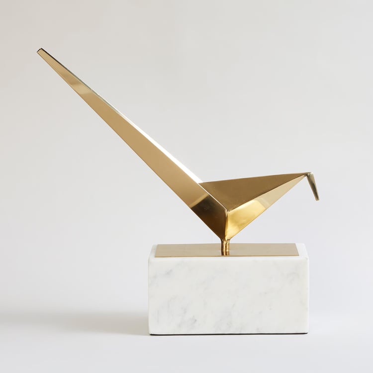 Eternity Berlin Metal Bird Figurine with Marble Base