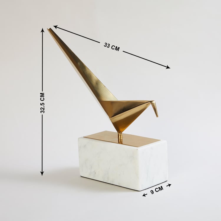 Eternity Berlin Metal Bird Figurine with Marble Base