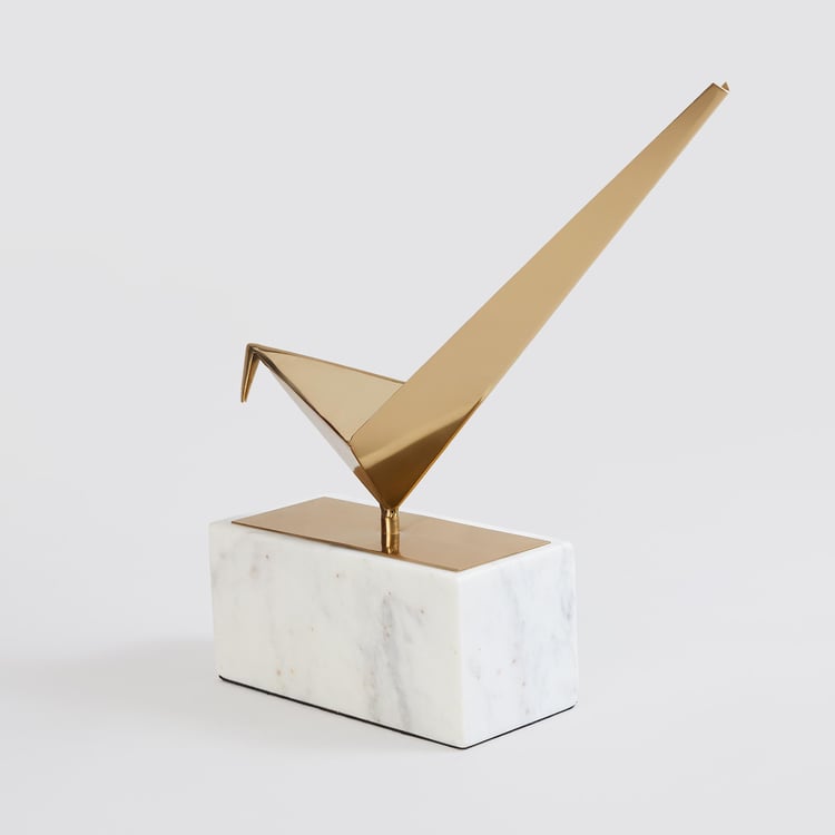 Eternity Berlin Metal Bird Figurine with Marble Base