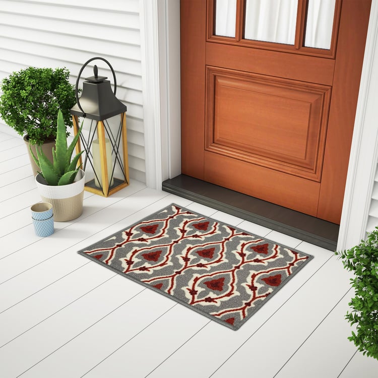 SPACES Unwinders Nylon Printed Doormat - 38x57cm