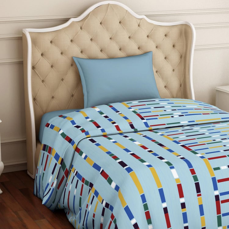 WELSPUN Value Cotton Striped Single Quilt