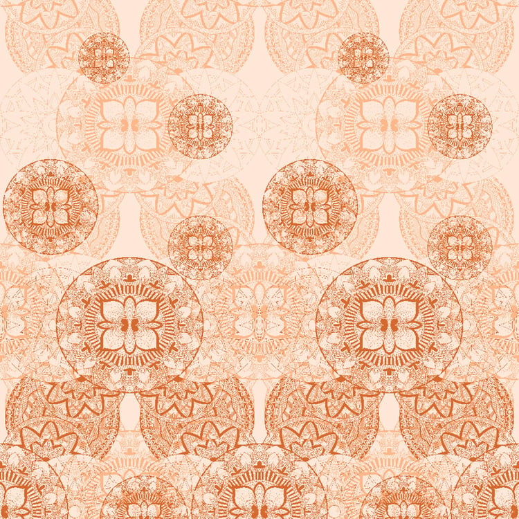 SPACES Occasions Orange Printed Cotton King Quilt - 224x270cm