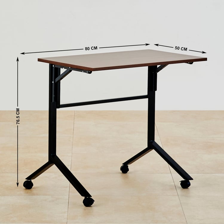 Helios Spacio NXT Folding Portable Study Desk - Brown