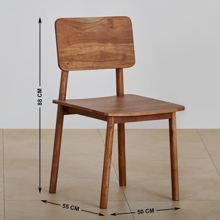 Urban Wood Dining Chair Apple Wood Colour - Set of 2