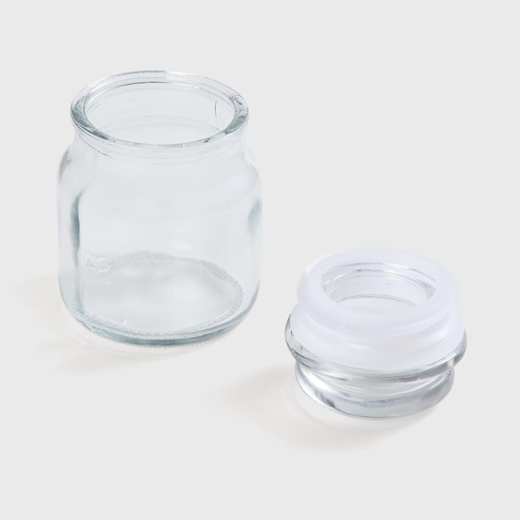 Spinel Fierie Transparent Glass Jars With Lids - 100ml - Set of 4