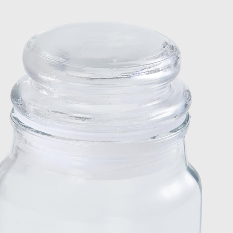 Spinel Fierie Transparent Glass Jars With Lids - 100ml - Set of 4