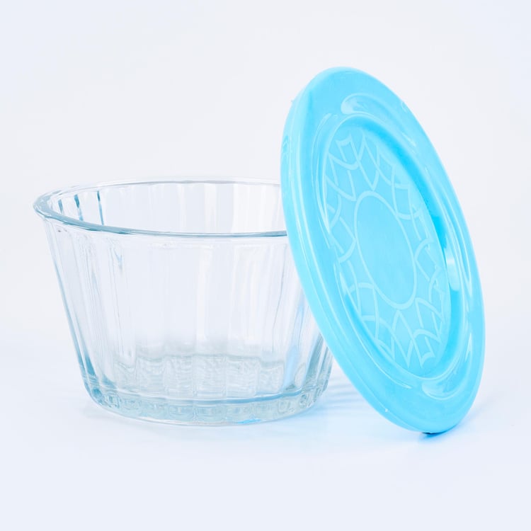 Spinel Fierie Transparent Solid Glass Bowls With Lid - Set of 4 - 200ml