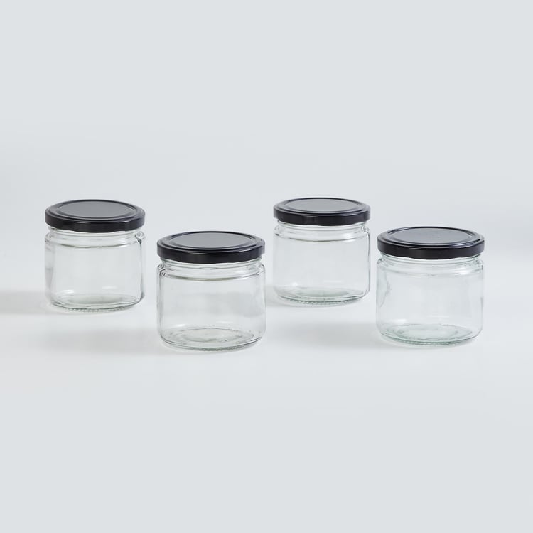 Tuscany Set of 4 Glass Jars - 350ml