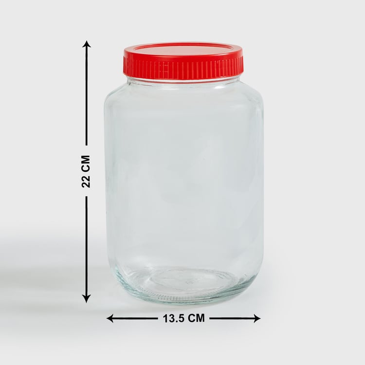 Spinel Fierie Transparent Glass Jar - 2l