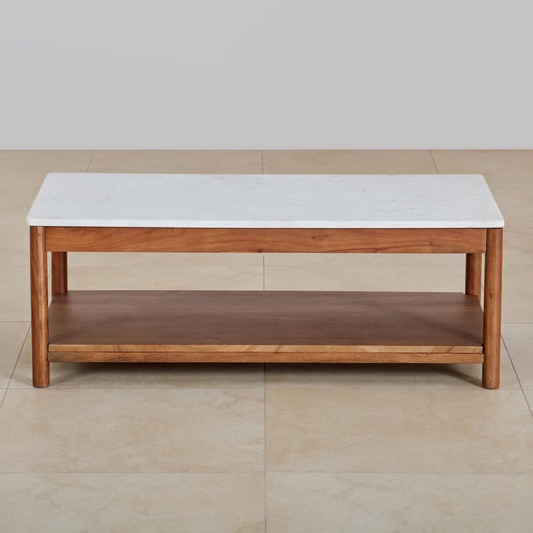 Urban Marble Top Coffee Table - Brown