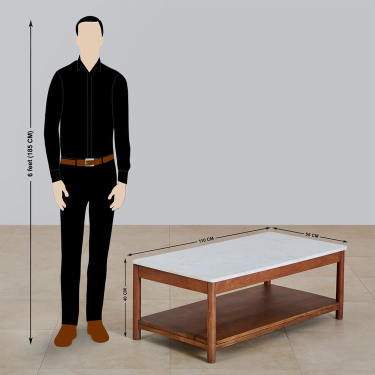 Urban Marble Top Coffee Table - Brown